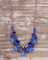RACHEL MARIE DESIGNS TWICE AS NICE LAYERED NECKLACE ROYAL BLUE DELIGHT