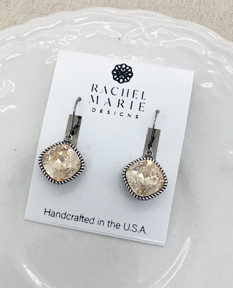 RACHEL MARIE DESIGNS RAVEN EARRING CHAMPAGNE