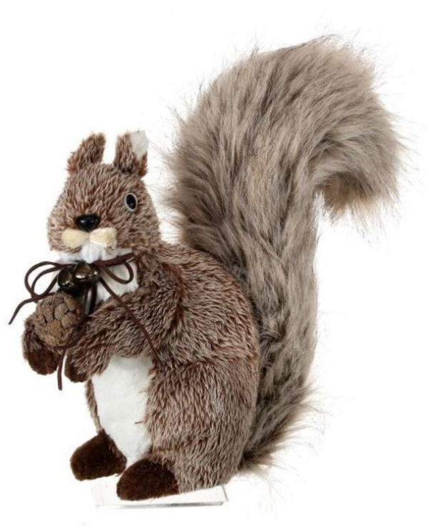 REGENCY MTX58915 12" SITTING SQUIRREL W/LEATHER BOW & BELLS