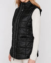 RENUAR R3907L QUILTED VEST WITH STONES BLACK