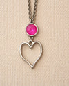 RMD CAPTIVE HEART NECKLACE ELECTRIC PINK