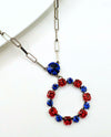 RMD CARLI NECKLACE red white blue