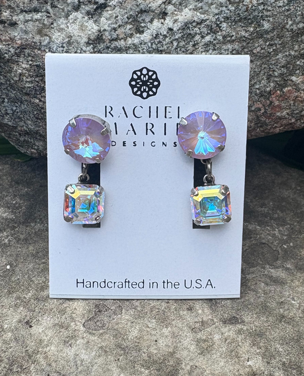 RMD DUO EARRING LAVENDER DELIGHT/AURORA BOREALIS