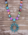 RMD FLORAL FANCY SUNFLOWER NECKLACE SATURATED BRIGHTS