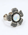 RMD FLORAL FLING RING WHITE OPAL