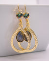 RMD GLIMMER GOLD POST EARRING LABRODITE