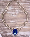 RMD HILAIRE NECKLACE royal blue delight