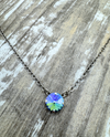 RMD Harper Single Stone Necklace aqua glacier blue