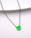 RMD Harper Single Stone Necklace electric green