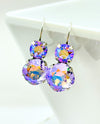 RMD LAURA EARRINGS VIOLET GLACIER BLUE