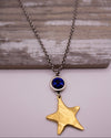 RMD LONE STAR NECKLACE DARK SAPHIRE