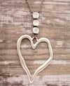 RMD MARYELLA LARGE HEART NECKLACE summer whites