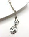 RMD MISSION CROSS NECKLACE clear