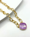 RMD NEWPORT GOLD NECKLACE PURPLE LUX