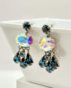 RMD OVAL DROP EARRING navy ab