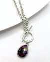 RMD PAULETTE NECKLACE WITH TOGGLE RAINBOW DARK