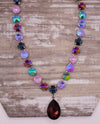 RMD PENINA PENDANT NECKLACE BURGUNDY FROST