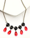 RMD PENTARRY NECKLACE SILVER NIGHT/SCARLET
