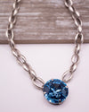 RMD ROCKFORD SILVER NECKLACE AQUA