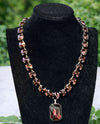 RMD ROSALIND PENDANT NECKLACE chocolate burgundy