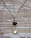 RMD ROUNDED EDGES PENDANT NECKLACE JET