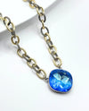 RMD SPARKLE AVE PENDANT NECKLACE royal blue delight