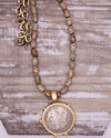 RMD TIBETAN AGATE COIN NECKLACE