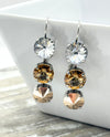 RMD TRISTINA DROP EARRING ROSE GOLD MEDLEY