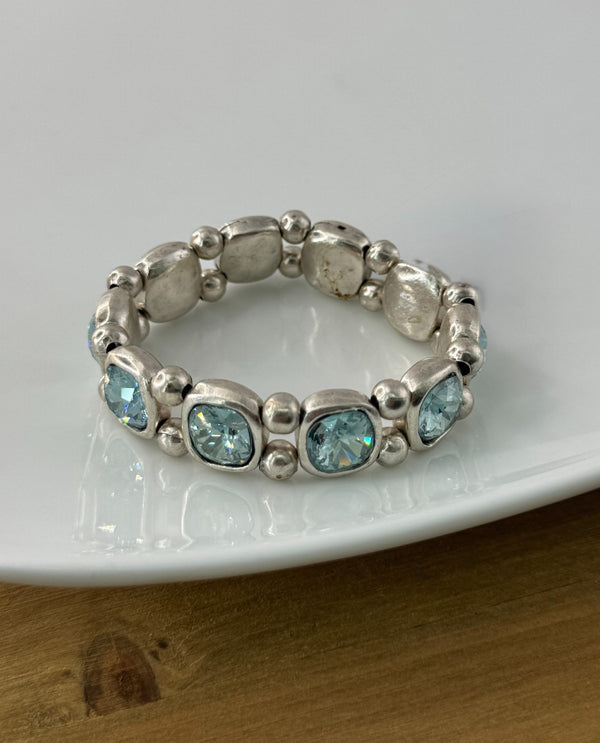 RMD ZEHRA STRETCH BRACELET AQUA CHAMPAGNE
