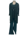 RM RICHARDS 3 PC CRINKLE PANT SUIT hunter
