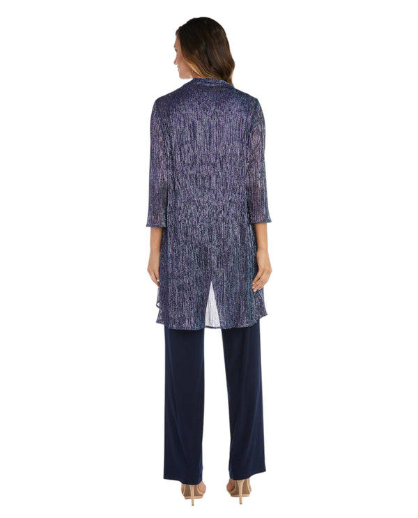 RM RICHARDS 7162 3 PC  CRINKLE PANT SUIT TEAL BACK