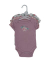 3 PACK NEWBORN BABY BODYSUIT ROSE