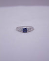 RS COVENANT 553 SAPPHIRE CZ RING SILVER