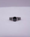 RS COVENANT 6046 SILVER W/BLK STONE RING SILVER