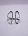 RS COVENANT 6298 SPLIT CZ RING SILVER