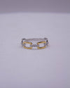 RS COVENANT 6637 CZ LINK RING GOLD/SLVR