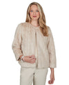 RUBY RD 11930 PETITE FUR JACKET OATMEAL