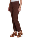 RUBY RD 56305 PETITE SLIM LEG PANTS DARK CHOCOLATE