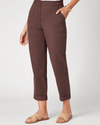 RUBY RD 57900 PETITE SOLID TWILL PANTS DARK MOCHA