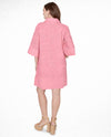RUBY RD 74782 EYELET FLORAL SHIFT DRESS pink