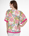RUBY RD 75742 TROPICAL FLORAL TRIM DETAIL white