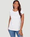 RUBY RD 76756 COTTON SHORT SLEEVE TOP WITH LACE WHITE
