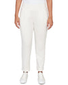 RUBY RD 76902 STRETCH STRAIGHT LEG LOUNGE PANT IVORY MULTI