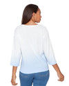 RUBY RD 77961 SCOOP NECK OMBRE SWEATER LT BLUE BACK
