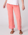 RUBY RD 78903 WASHED CROPPED HEM PANT deep coral