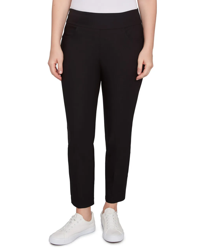 RUBY ROAD 83309 COMFORT SILKY TECH ANKLE PANT BLACK