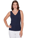 RUBY ROAD 83354 PETITE TANK TOP NAVY