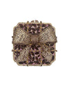 S100 SQUARE W/ BOW VIOLET CRYSTAL EVENNG BAG