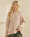 SAGE & FIG ST8020 THERMAL OVERSIZED PULLOVER MAUVE