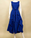 SAMUEL DONG S21016 SLEEVELESS TAFFETA DRESS COBALT